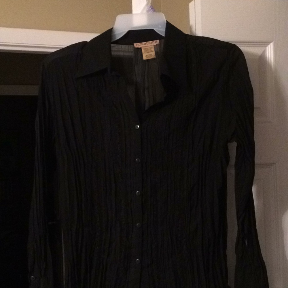 Black button down blouse